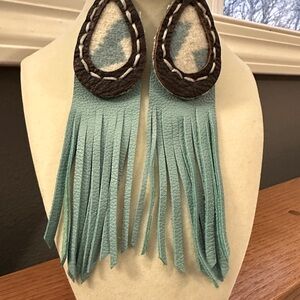 Handcrafted Leather Fringe Earrings